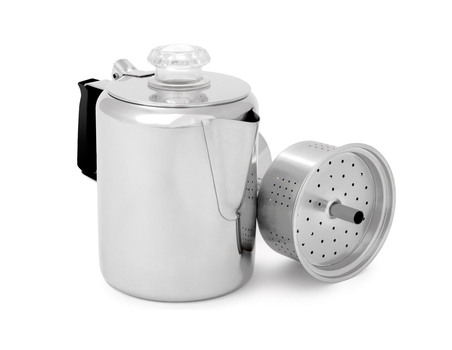 Glacier Stainless Coffee Percolator con asa de silicón (6 TAZAS)