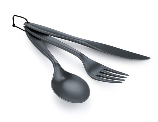 3 PC. RING CUTLERY SET - GREY