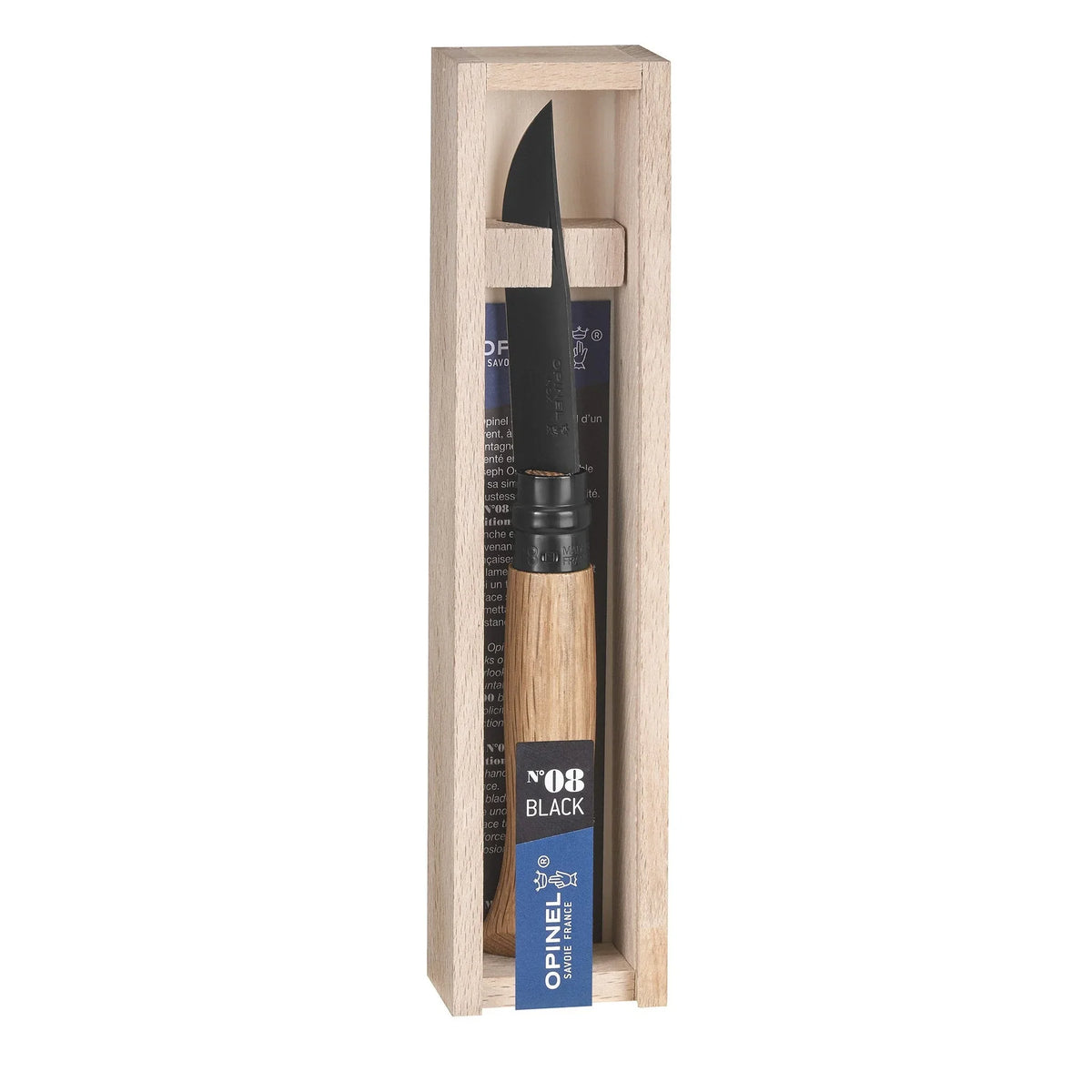 No. 08  Acero Inoxidable Anodizado Roble Negro + Caja de Madera de Regalo
