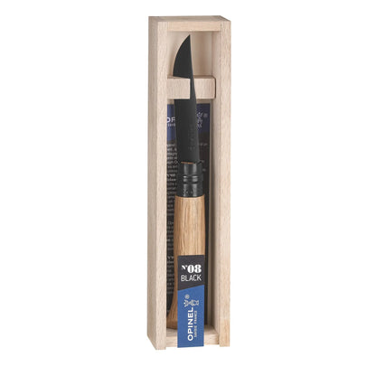 No. 08  Acero Inoxidable Anodizado Roble Negro + Caja de Madera de Regalo